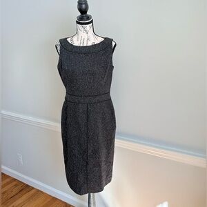 Ann Taylor Charcoal Sleeveless Midi Dress Wool Blend